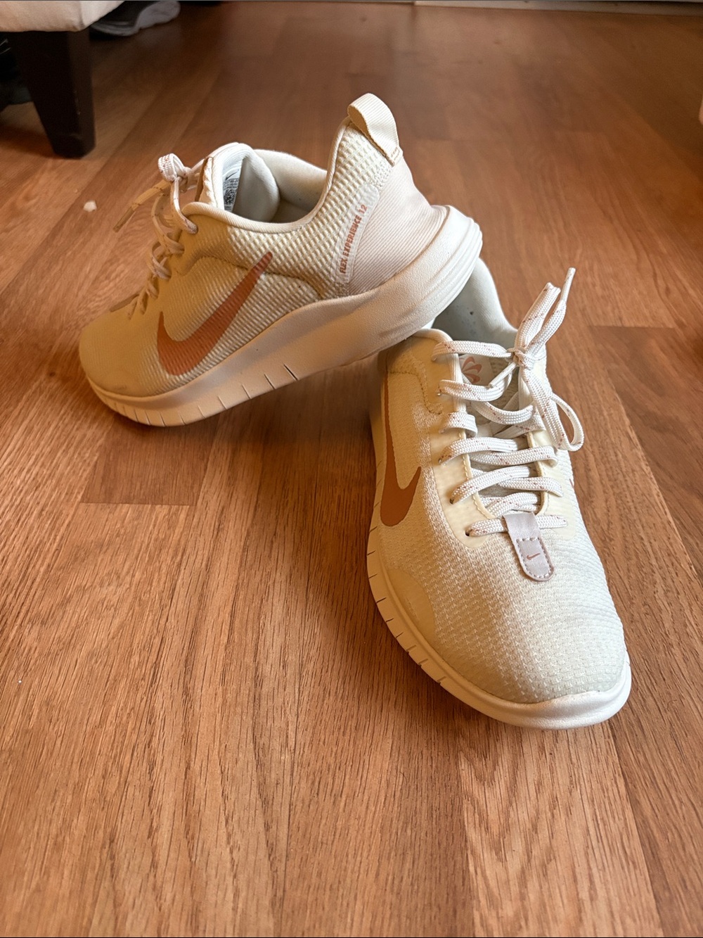 Nike Flex Experience Run 12 Sneakers with Pink/Peach Swoosh